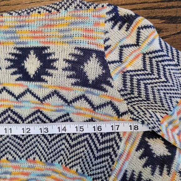 Red Camel Open Knit Cardigan Tribal Aztec colorful Small - Picture 7 of 8